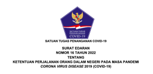 Inilah SE 16/2022, Aturan Perjalanan Dalam Negeri Saat Pandemi