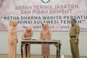 Ketua DWP Provinsi Sulteng Laksanakan Serah Terima Jabatan dan Pisah Sambut