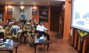 Sekda Parigi Moutong Paparkan Rundown Acara Harkannas Kepada Gubernur Sulteng