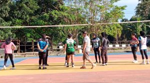 Persiapan BK PON, Atlet Bola Voli Sulteng Putra Putri Latihan Perdana