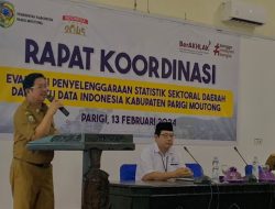 Bappelitbangda Parimo Gelar Rakor Evaluasi Penyelenggaraan Statistik Sektoral Daerah dan Satu Data Indonesia