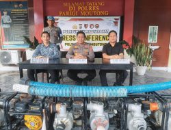 Jejak Emas Berbalas Borgol, Polres Parigi Moutong Tangkap Penambang Ilegal di Tinombo Selatan