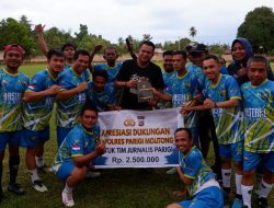 Kapolres Parigi Moutong Dukung Silaturahmi Jurnalis Lewat Sepak Bola Persahabatan