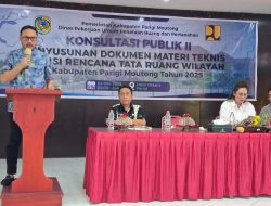 Sekda Zulfinasran Buka Secara Resmi Konsultasi Publik II Penyusunan Dokumen Materi Teknis Revisi RTRW Kabupaten Parigi Moutong