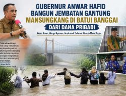 Gubernur Sulteng Anwar Hafid Pakai Dana Pribadi Bangun Jembatan Gantung di Batui Selatan
