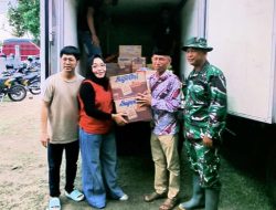 Saat Dapur di Avolua Padam Akibat Banjir , Kadin Parigi Moutong dan PT SPS Datang Membawa Isi Dapur